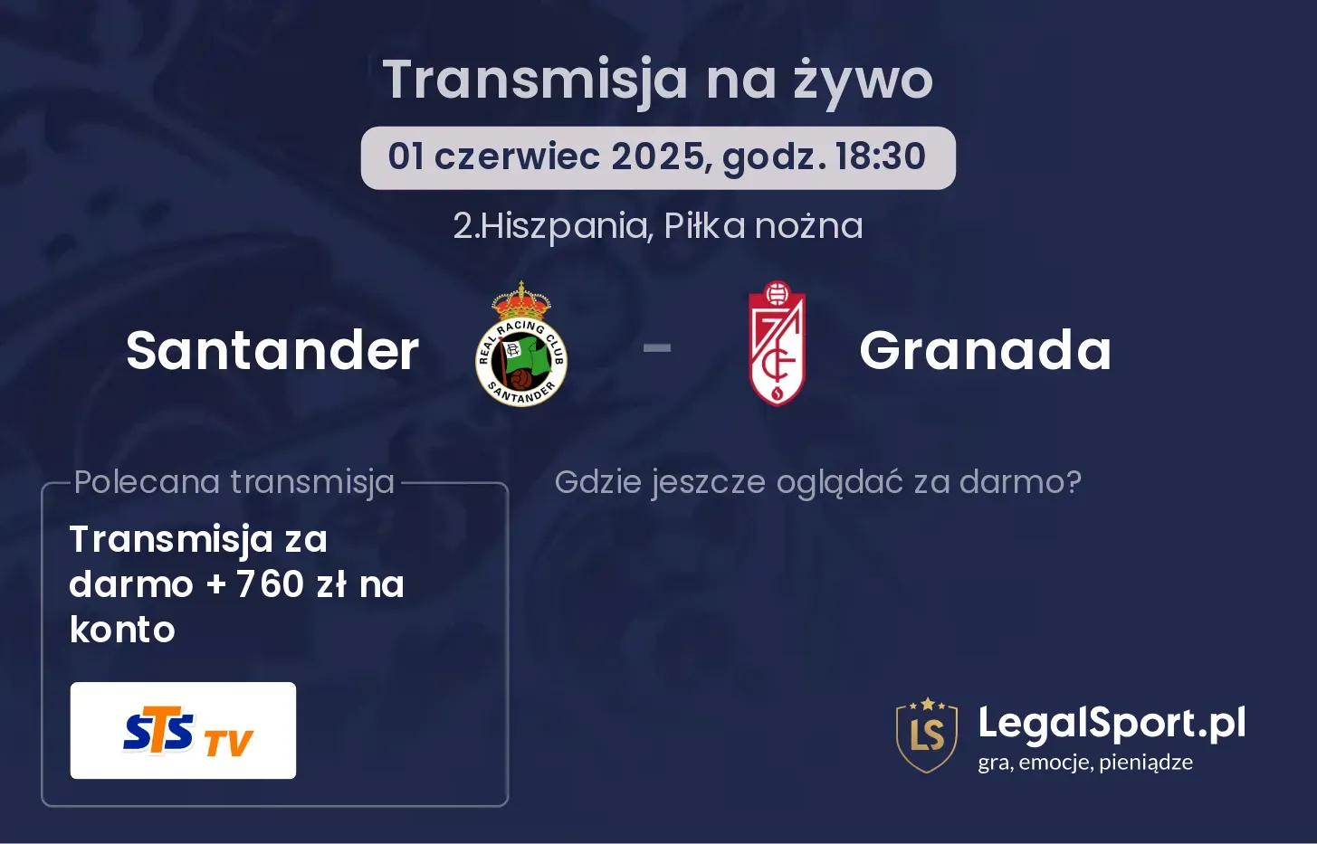 Santander - Granada gdzie oglądać?