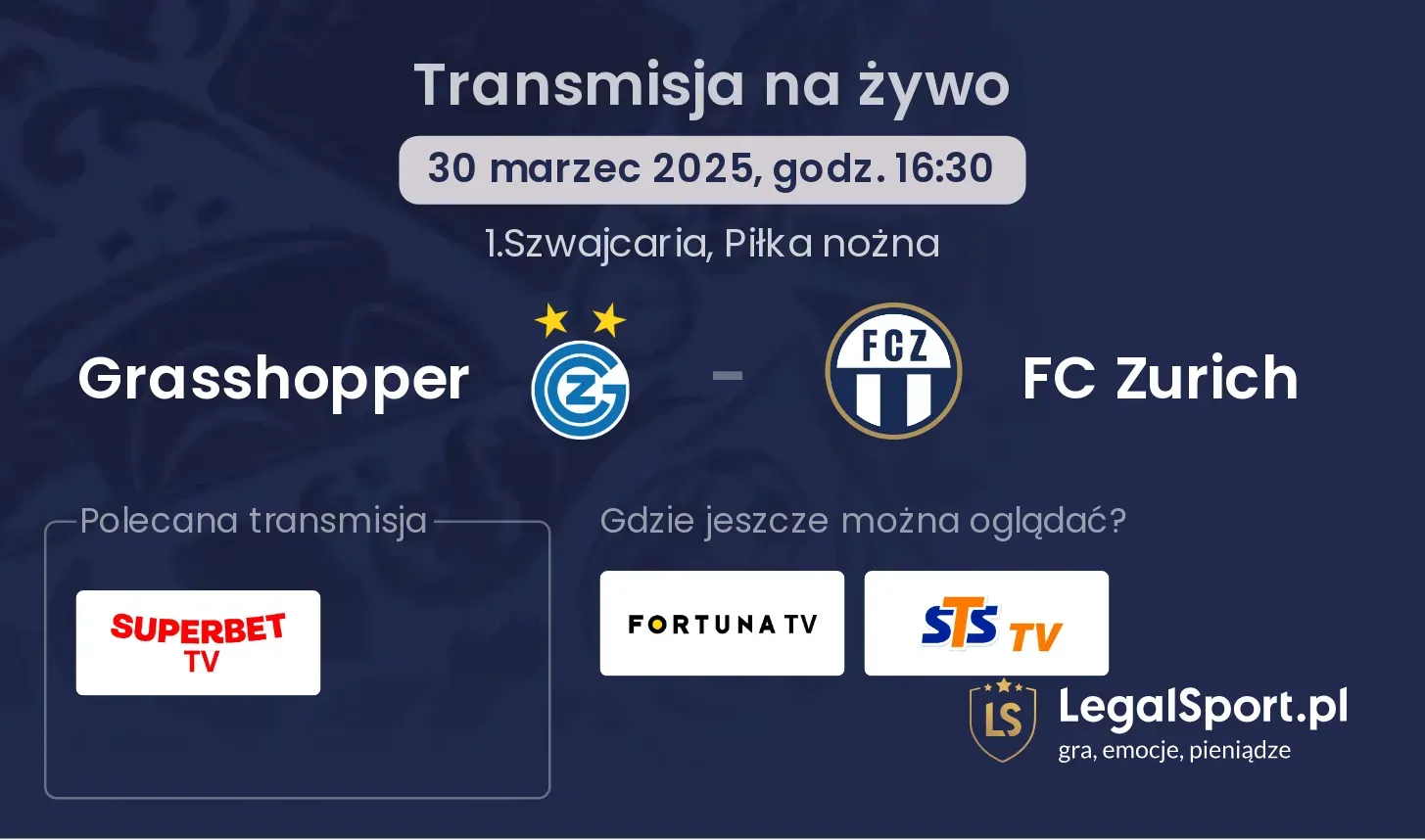 Grasshopper - FC Zurich gdzie oglądać?