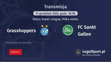 Grasshoppers - FC Sankt Gallen gdzie oglądać? (21.12)