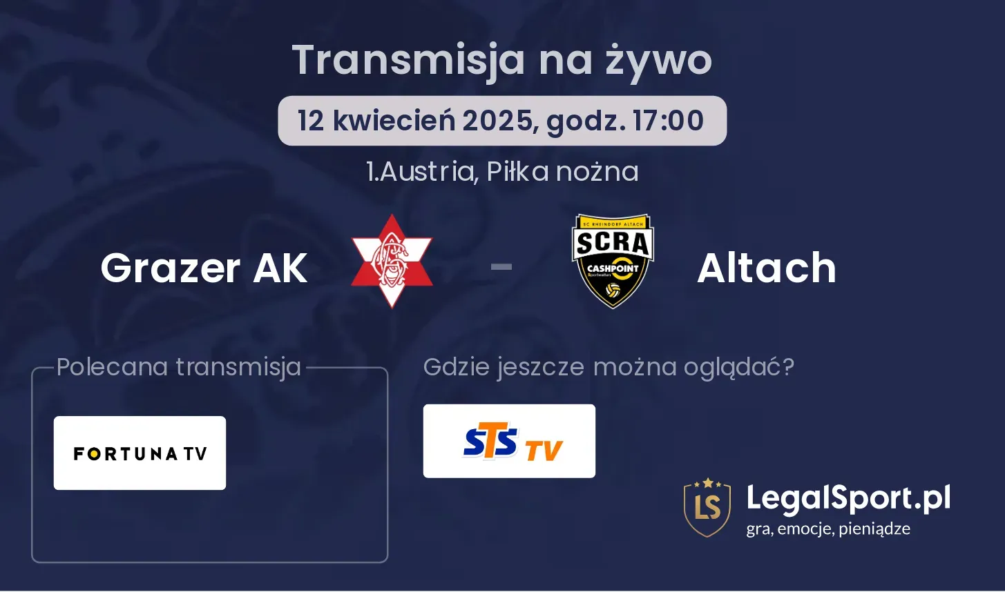 Grazer AK - Altach gdzie oglądać?