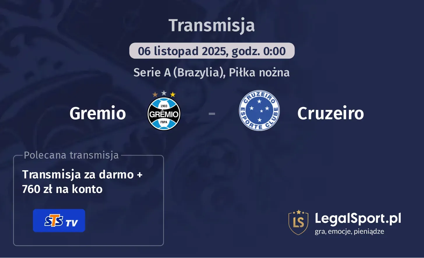 Gremio - Cruzeiro Transmisje