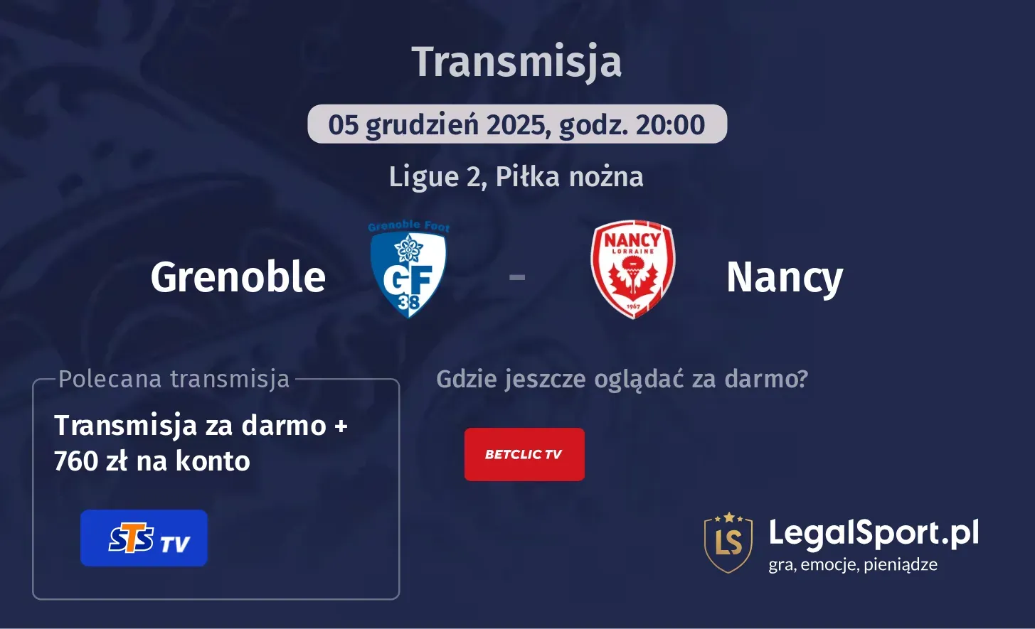 Grenoble - Nancy Transmisje