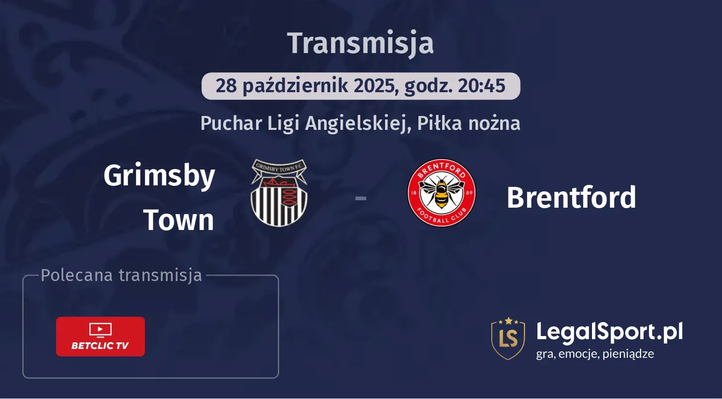 Grimsby Town - Brentford Transmisje