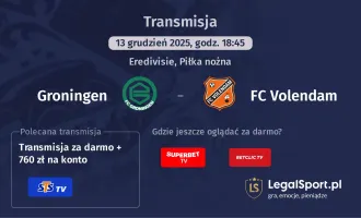 Groningen - FC Volendam gdzie oglądać? (13.12)