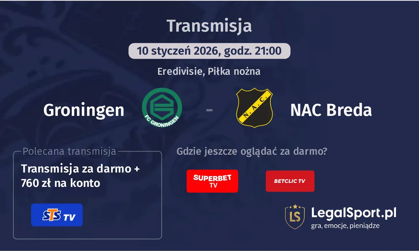Groningen - NAC Breda Transmisje