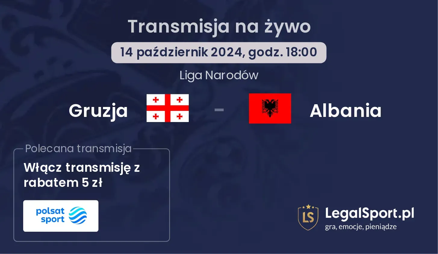 Gruzja - Albania gdzie oglądać? 14.10, godz. 18:00