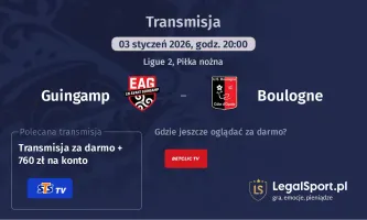 Guingamp - Boulogne gdzie oglądać? (03.01)