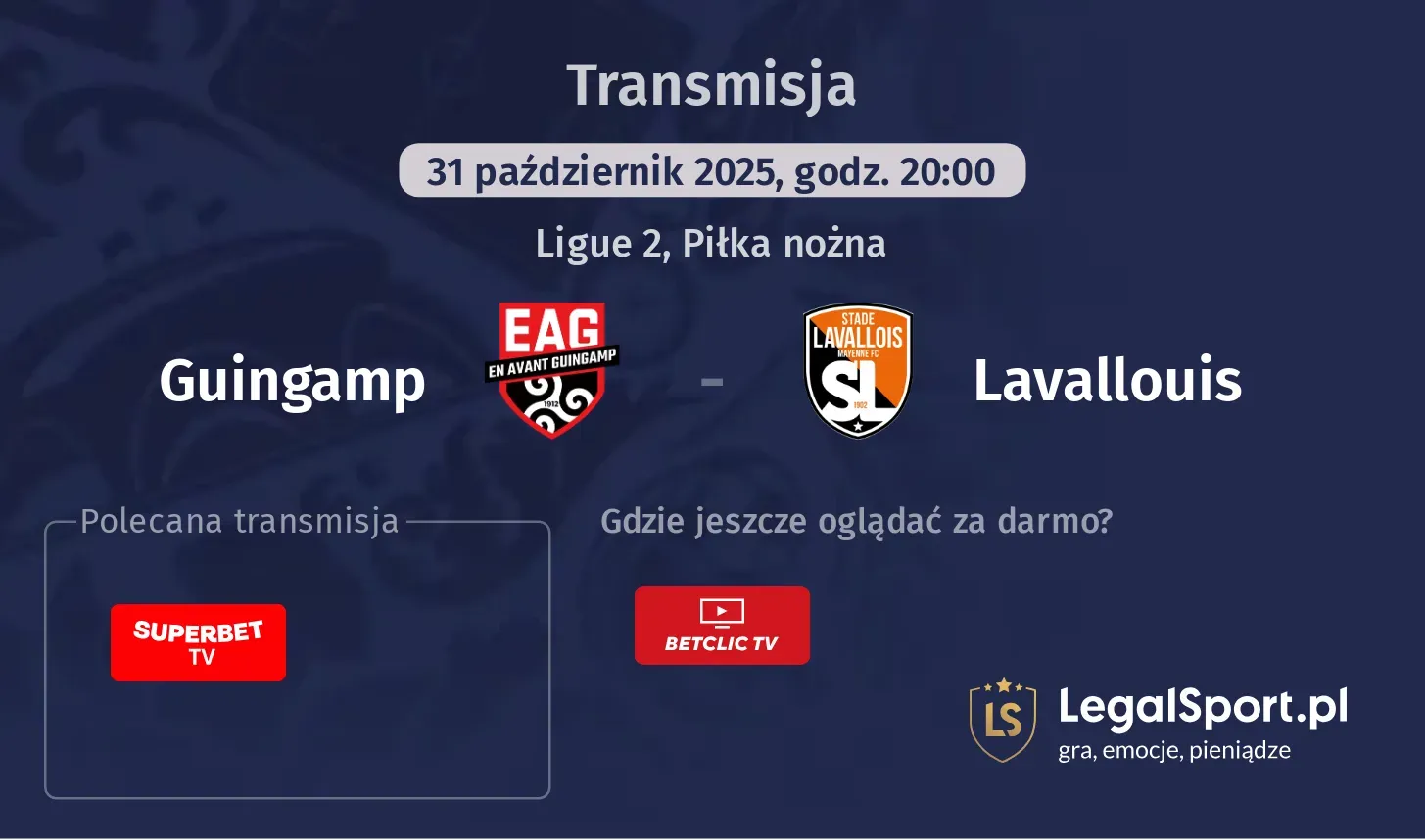 Guingamp - Lavallouis Transmisje