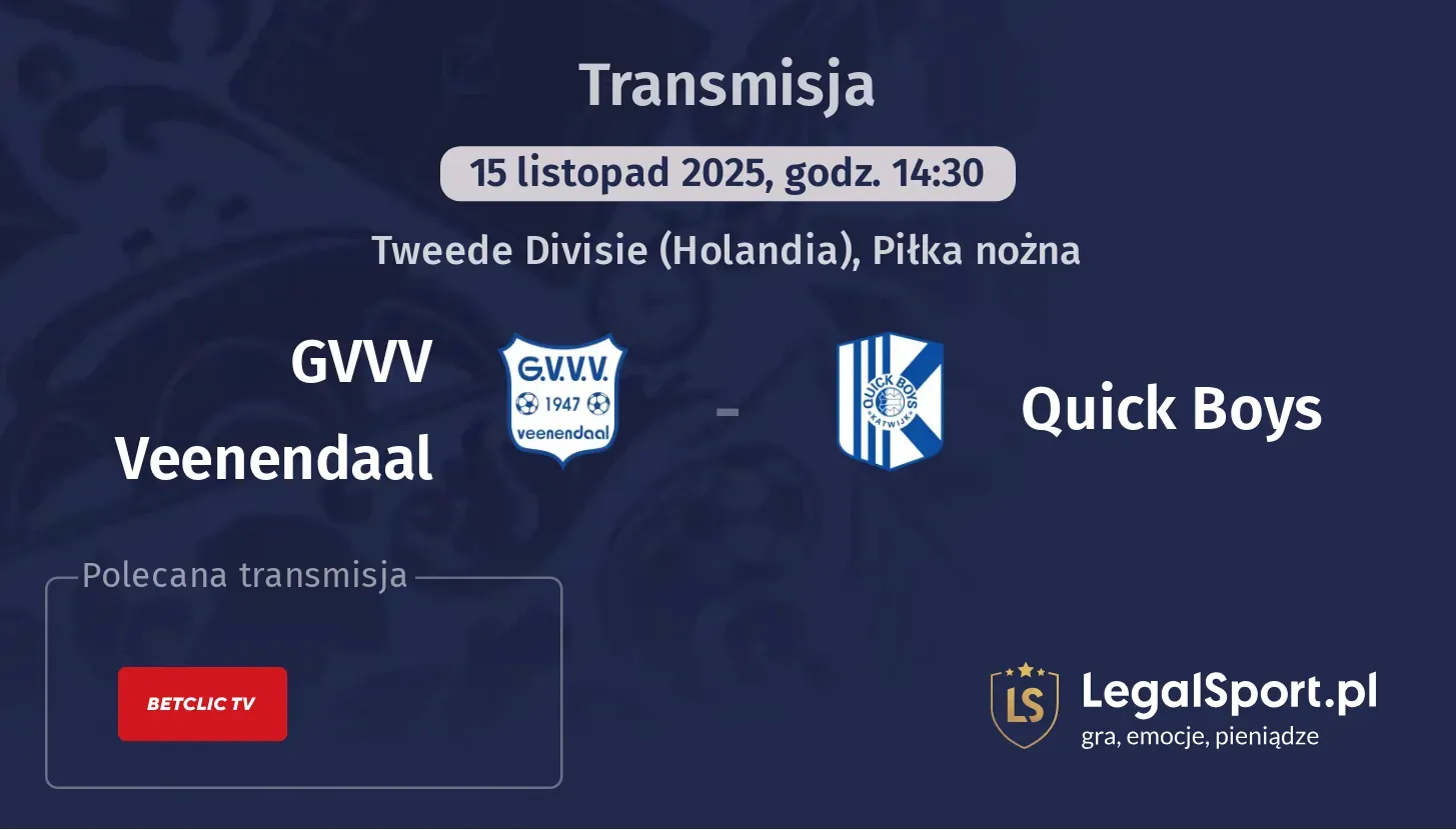 GVVV Veenendaal - Quick Boys Transmisje