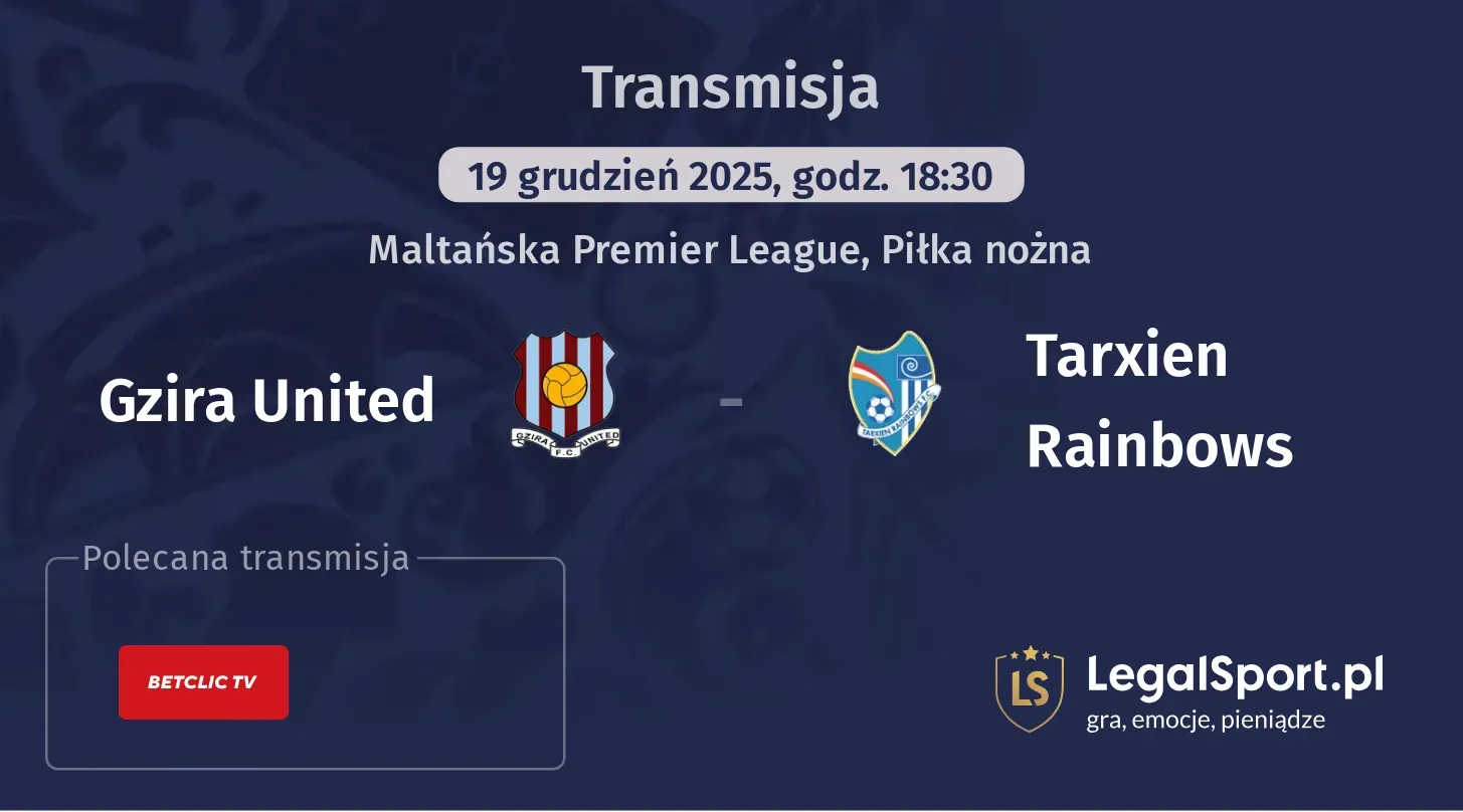 Gzira United - Tarxien Rainbows Transmisje