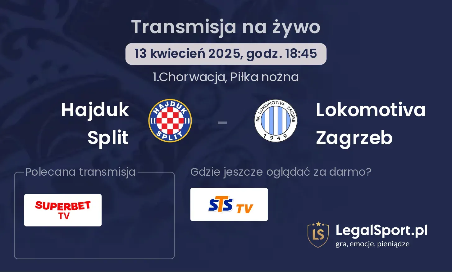 Hajduk Split - Lokomotiva Zagrzeb gdzie oglądać?