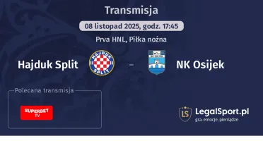 Hajduk Split - NK Osijek gdzie oglądać? (08.11)