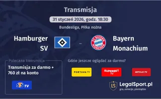 Hamburger SV - Bayern Monachium gdzie oglądać? (31.01)