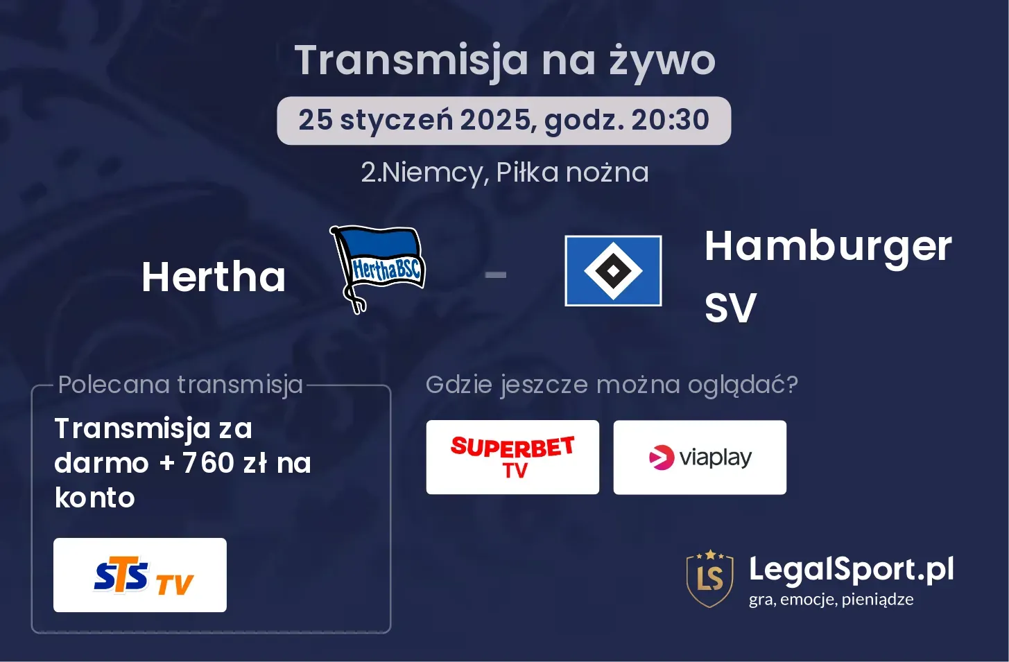 Hertha - Hamburger SV gdzie oglądać?