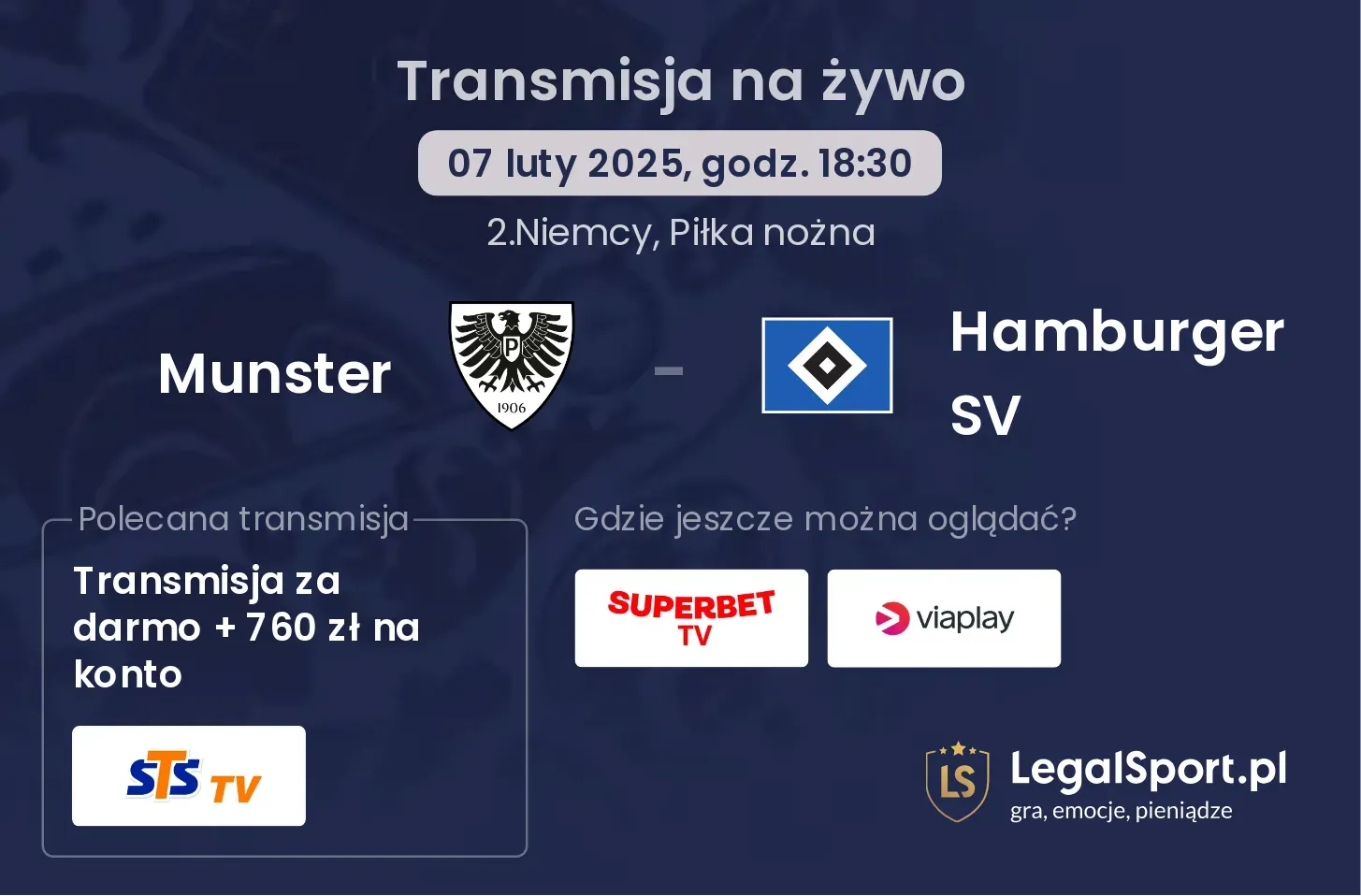 Munster - Hamburger SV gdzie oglądać?