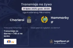 Hammarby IF - Charleroi gdzie oglądać?