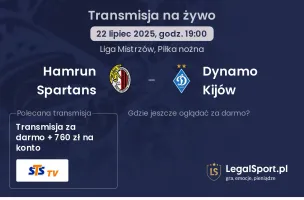Hamrun Spartans - Dynamo Kijów gdzie oglądać?