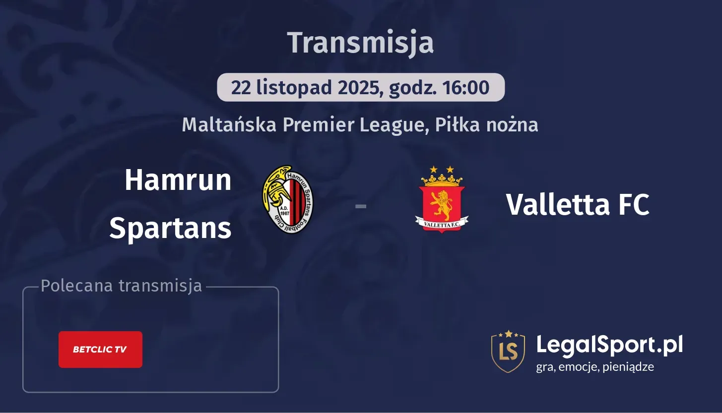 Hamrun Spartans - Valletta FC Transmisje