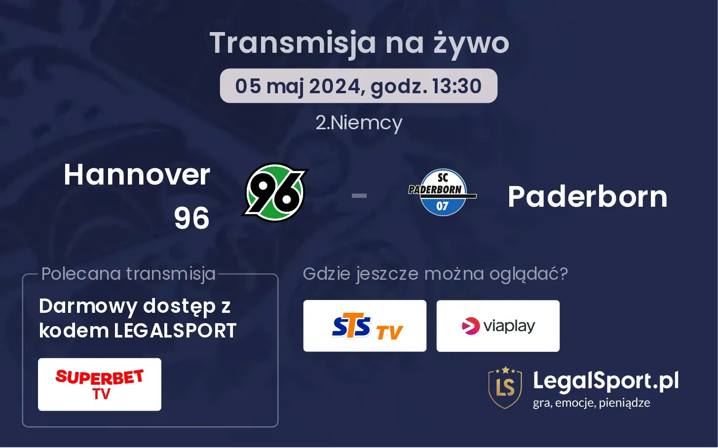 Hannover 96 - Paderborn transmisja na żywo