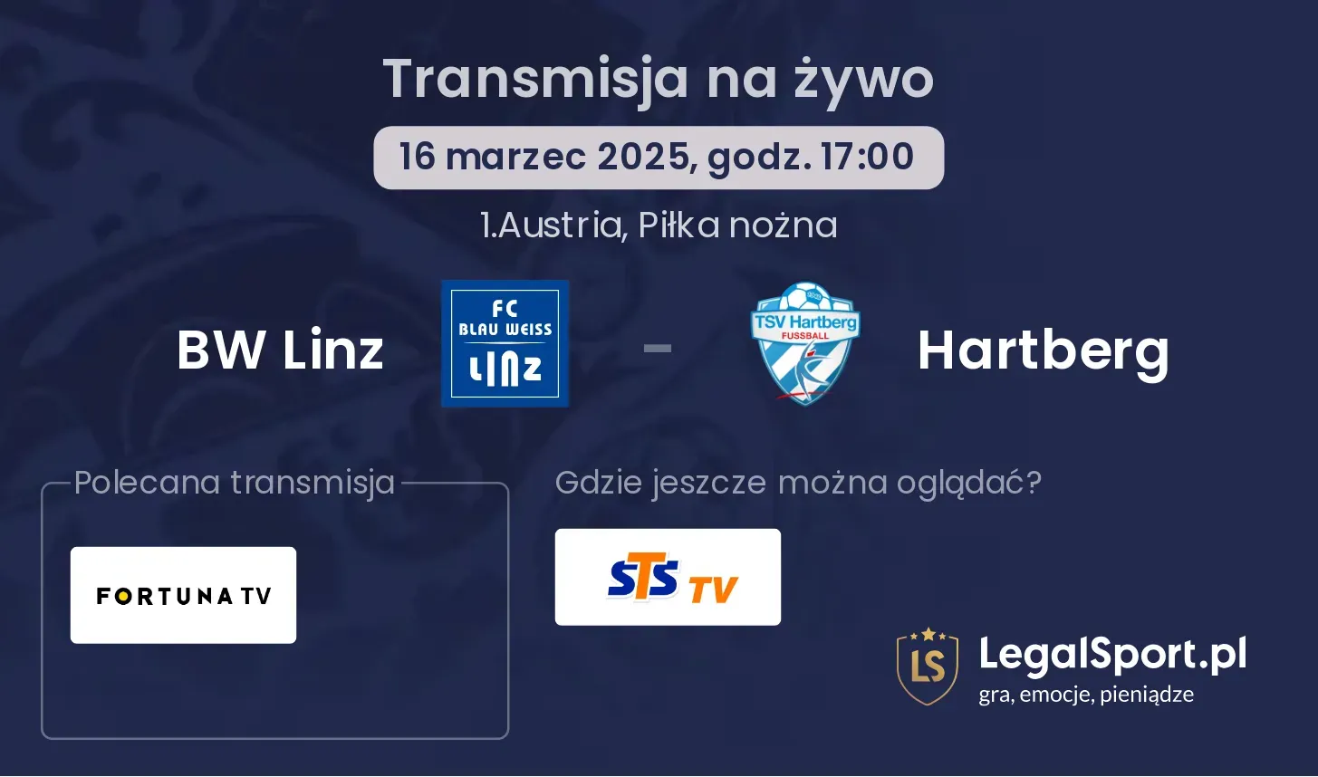 BW Linz - Hartberg gdzie oglądać?