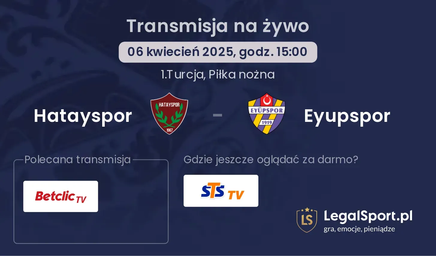 Hatayspor - Eyupspor gdzie oglądać?
