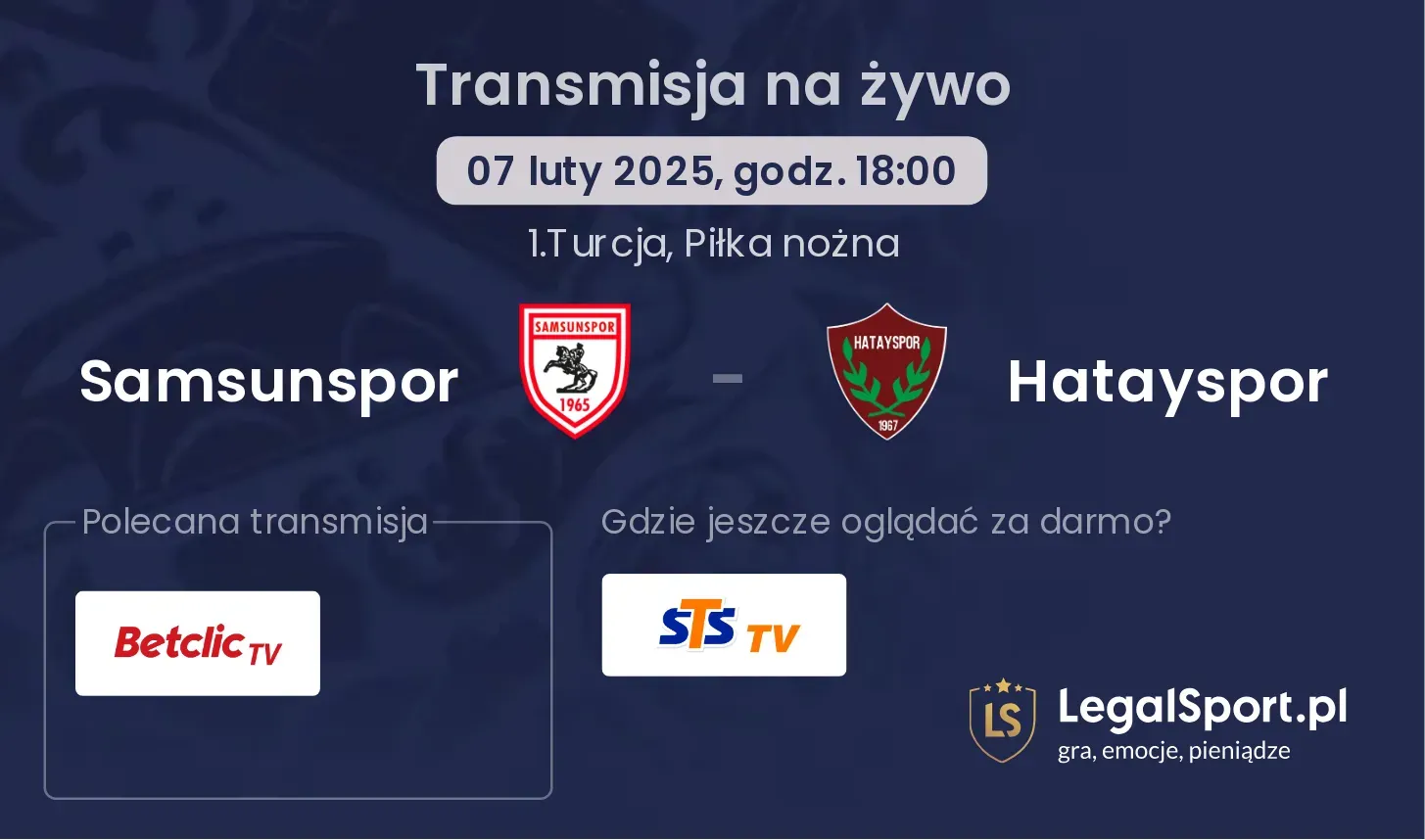 Samsunspor - Hatayspor gdzie oglądać?