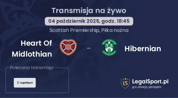 Heart Of Midlothian - Hibernian gdzie oglądać?