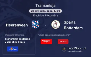 Heerenveen - Sparta Rotterdam gdzie oglądać? (28.02)