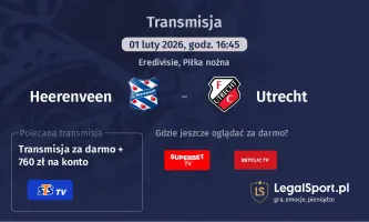 Heerenveen - Utrecht gdzie oglądać? (01.02)