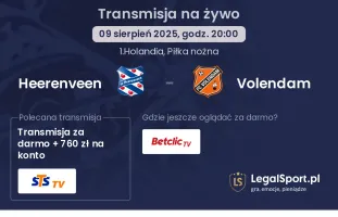 Heerenveen - Volendam gdzie oglądać?