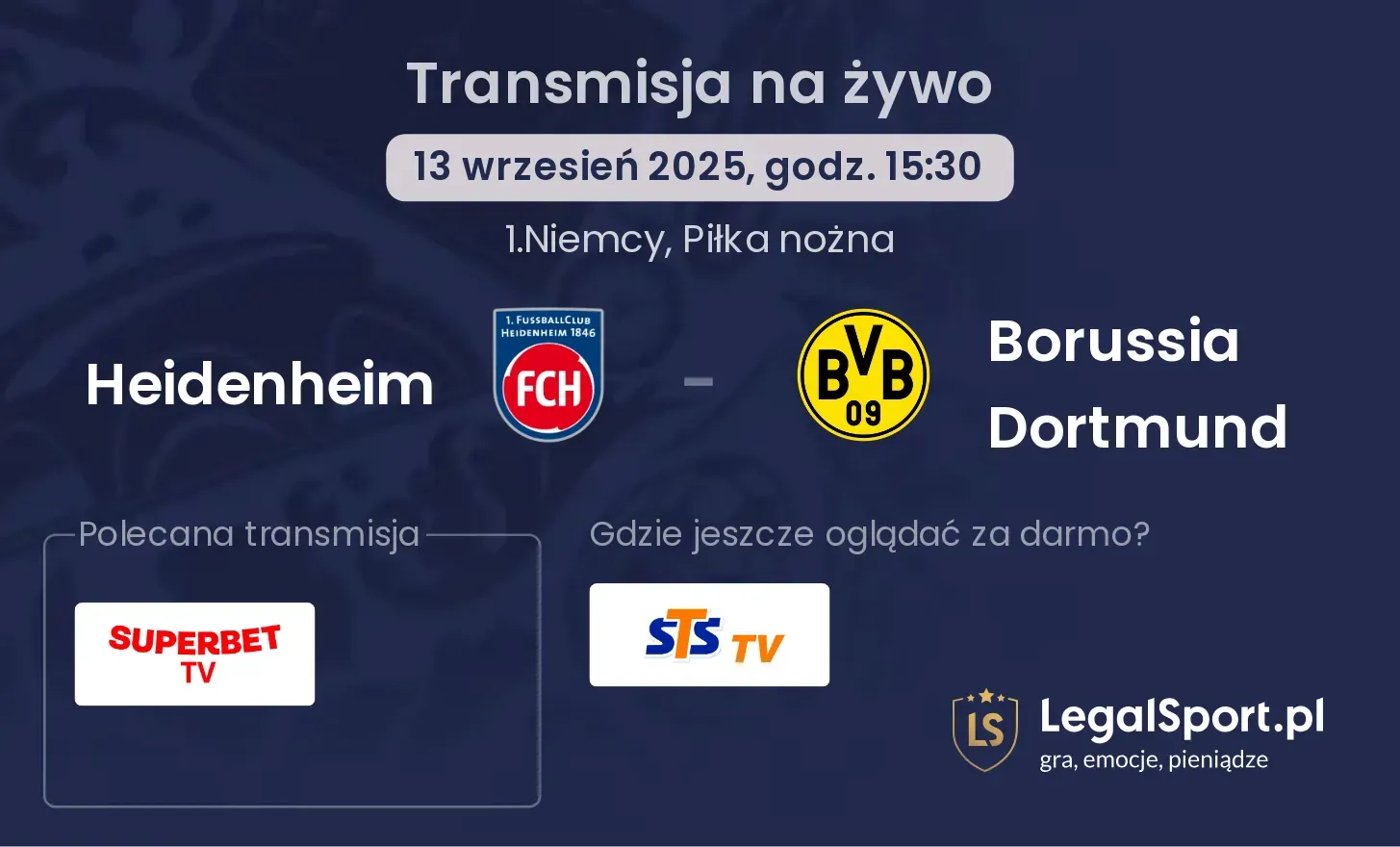 Heidenheim - Borussia Dortmund gdzie oglądać?