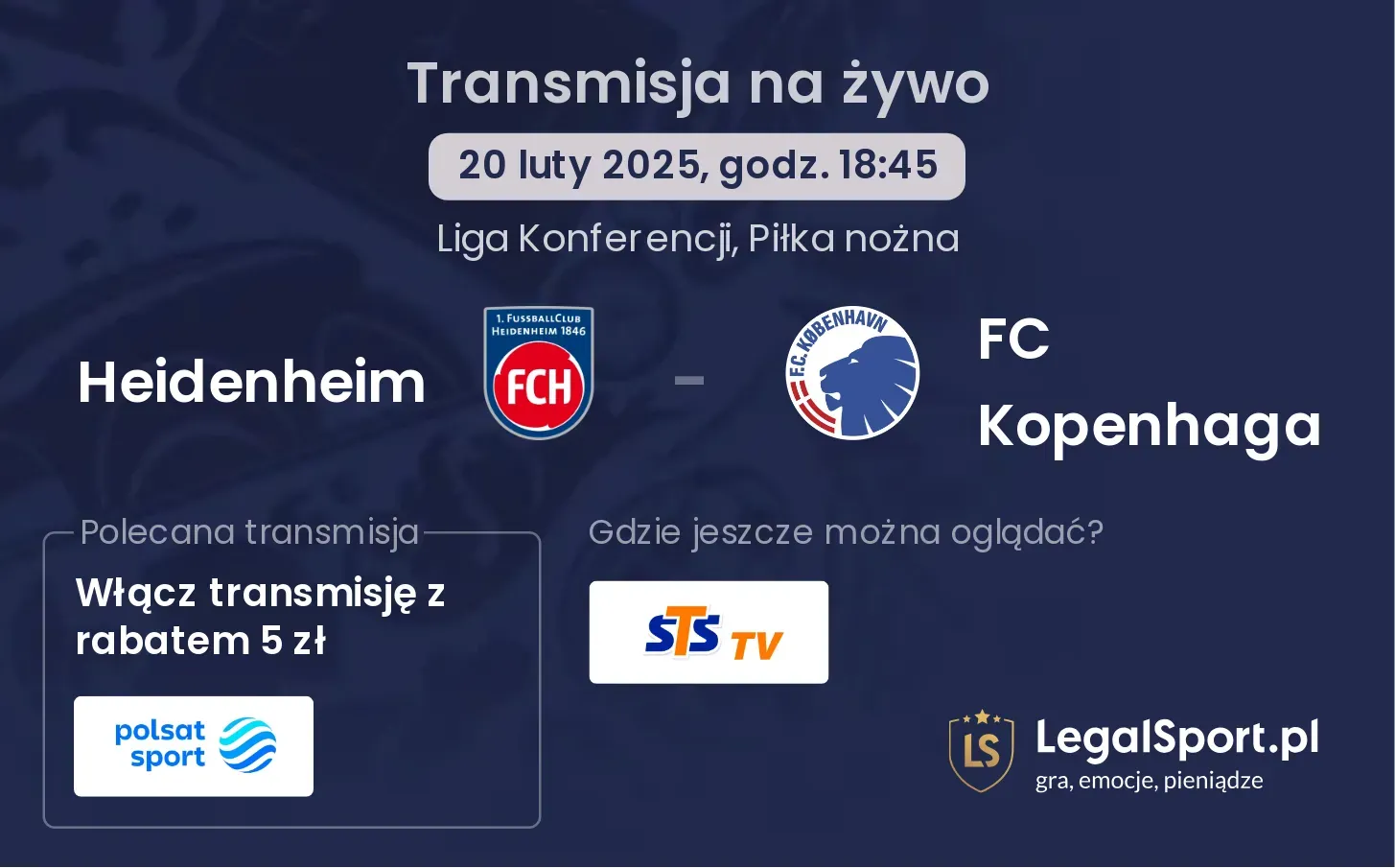 Heidenheim - FC Kopenhaga gdzie oglądać?