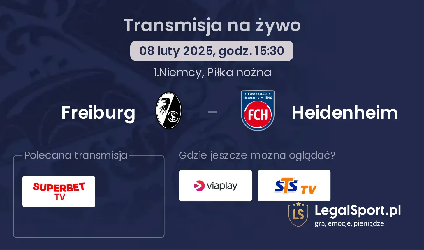 Freiburg - Heidenheim gdzie oglądać?