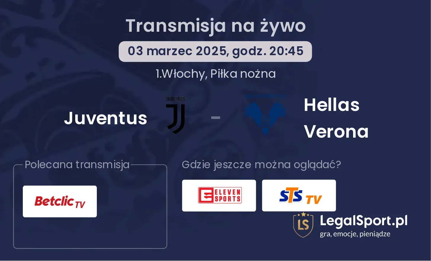Juventus - Hellas Verona gdzie oglądać?