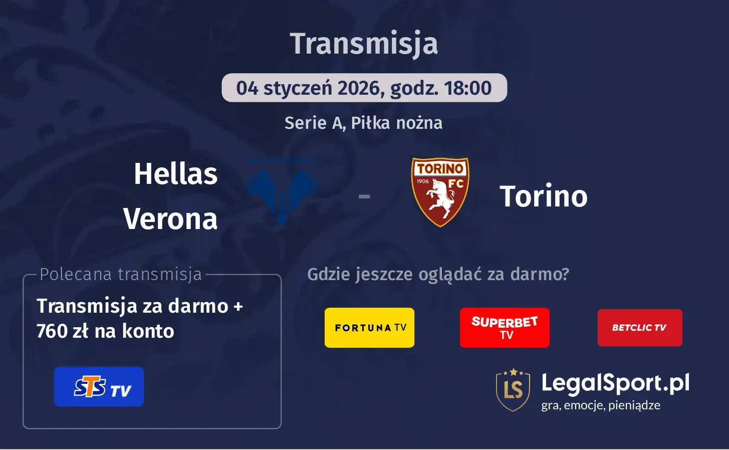 Hellas Verona - Torino Transmisje