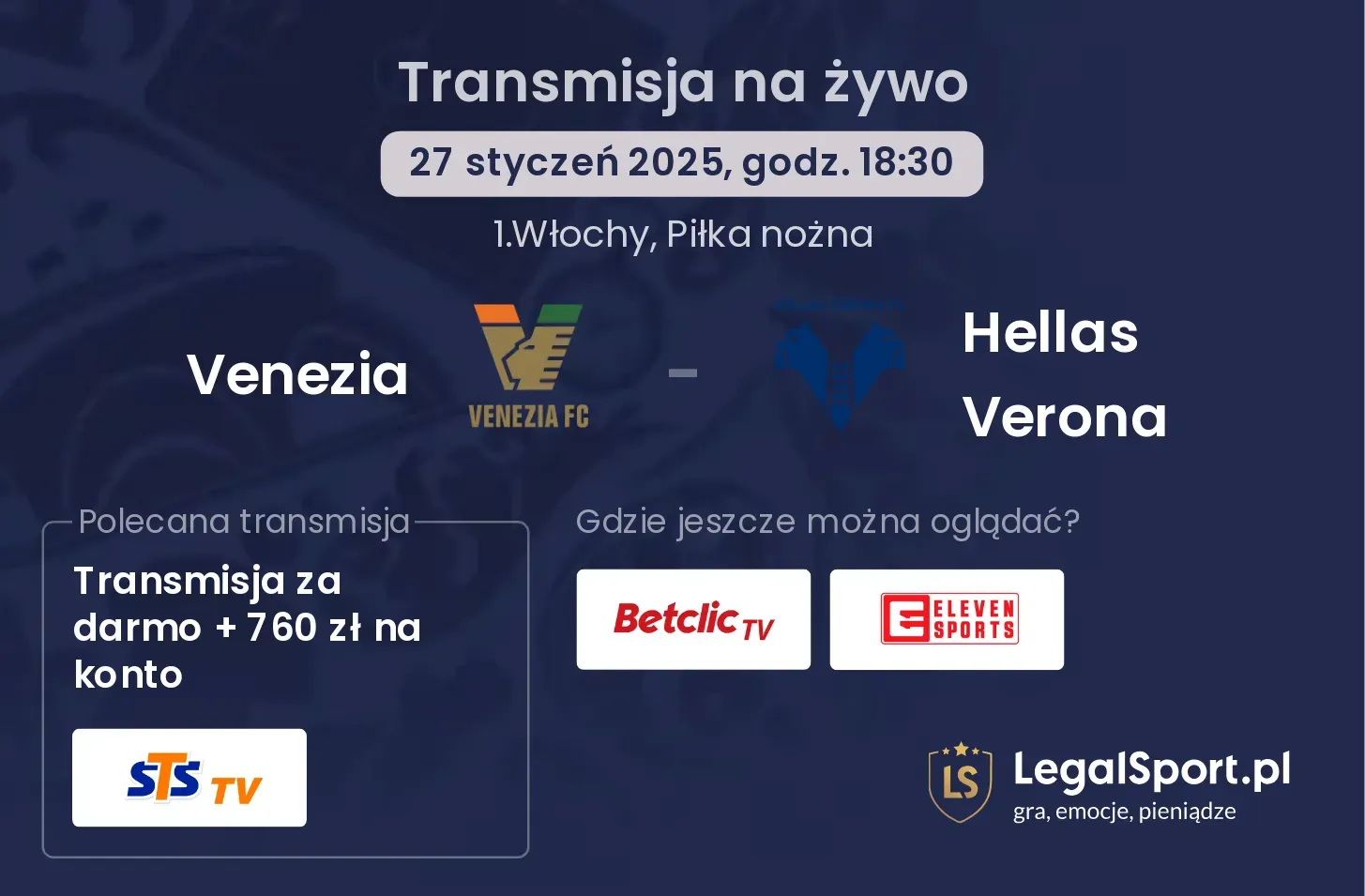 Venezia - Hellas Verona gdzie oglądać?