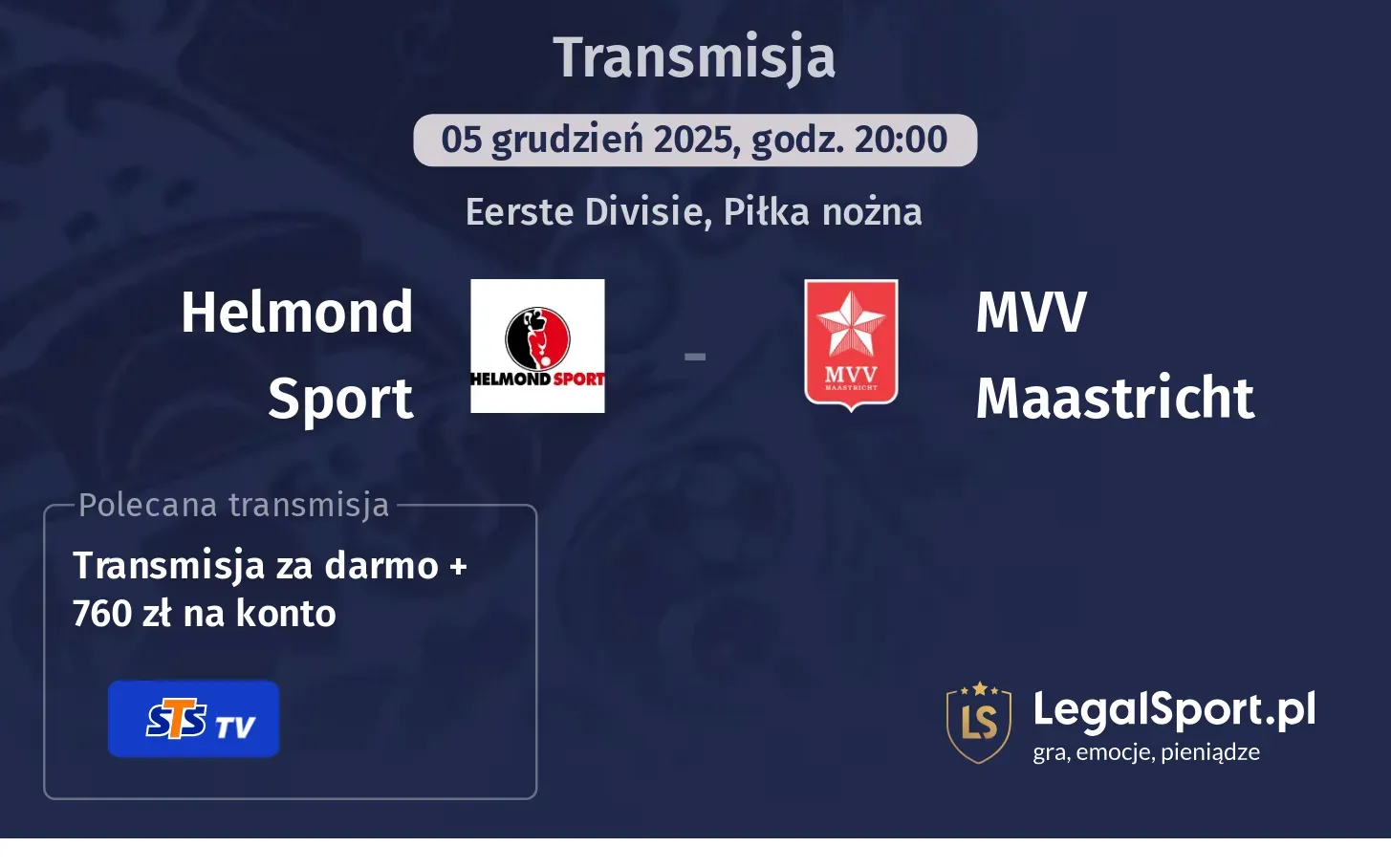 Helmond Sport - MVV Maastricht Transmisje