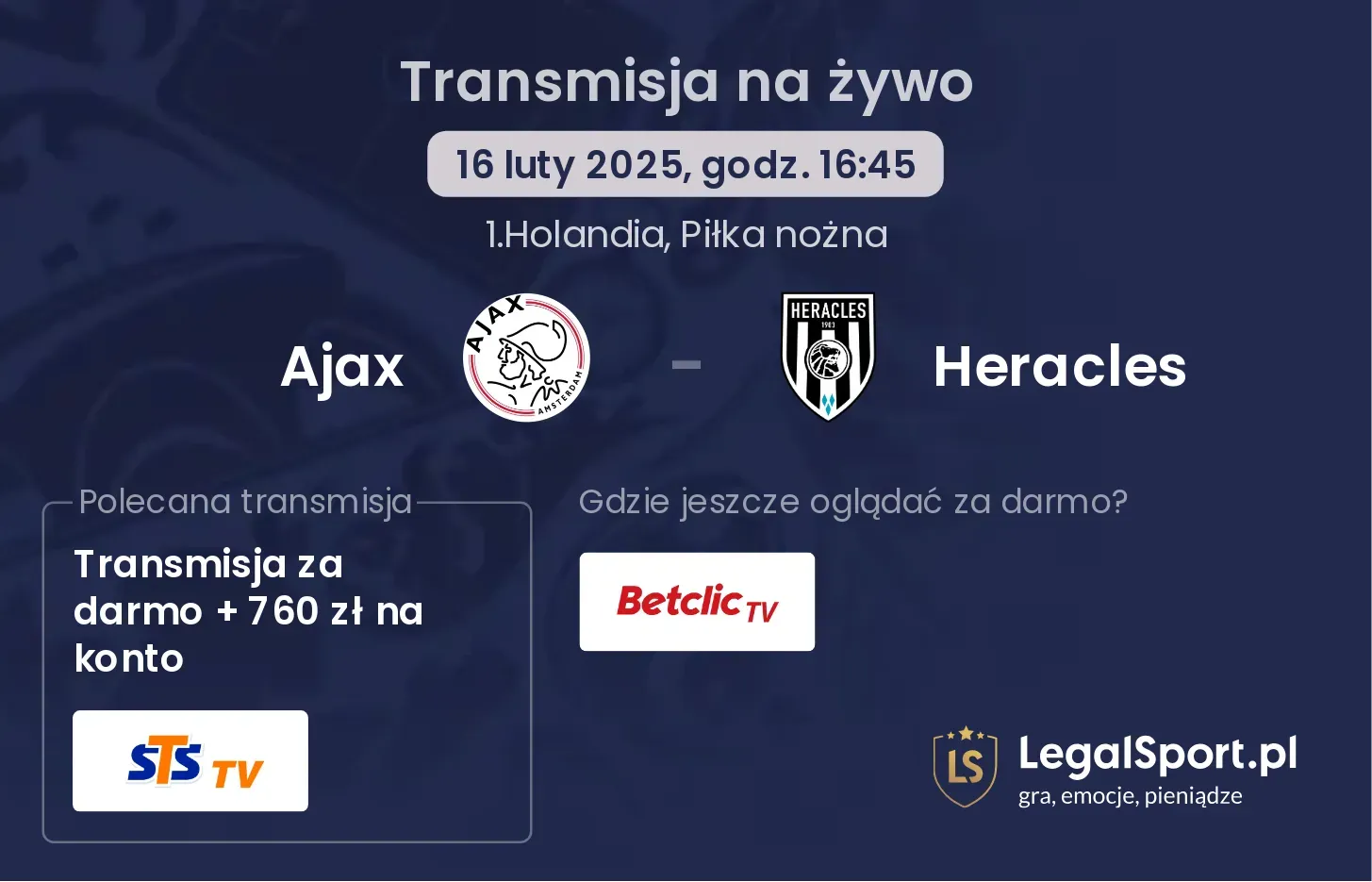 Ajax - Heracles gdzie oglądać?
