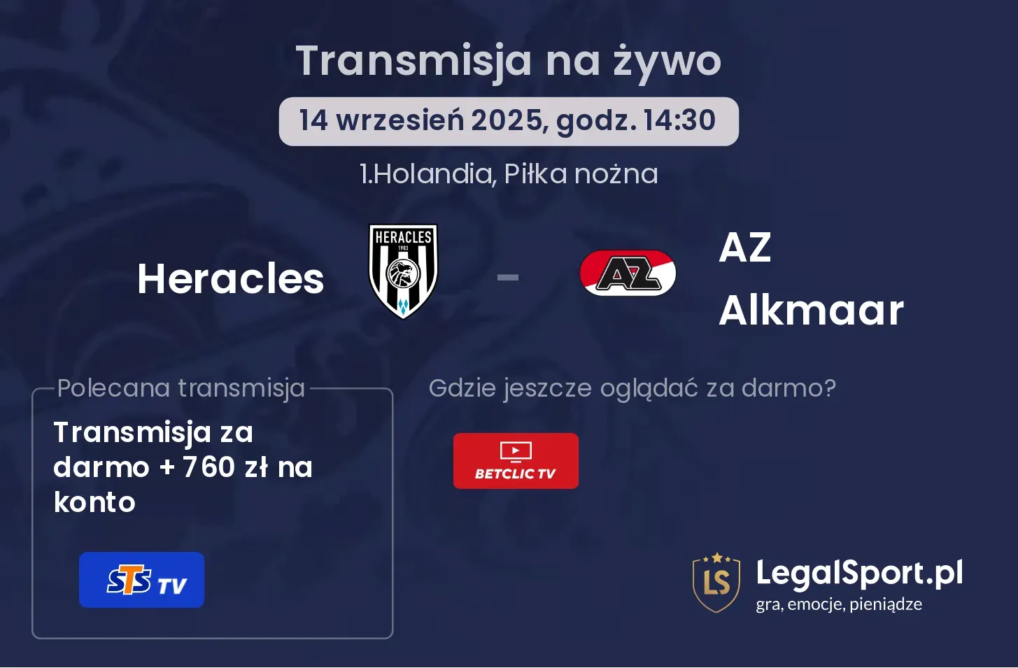 Heracles - AZ Alkmaar transmisja na żywo