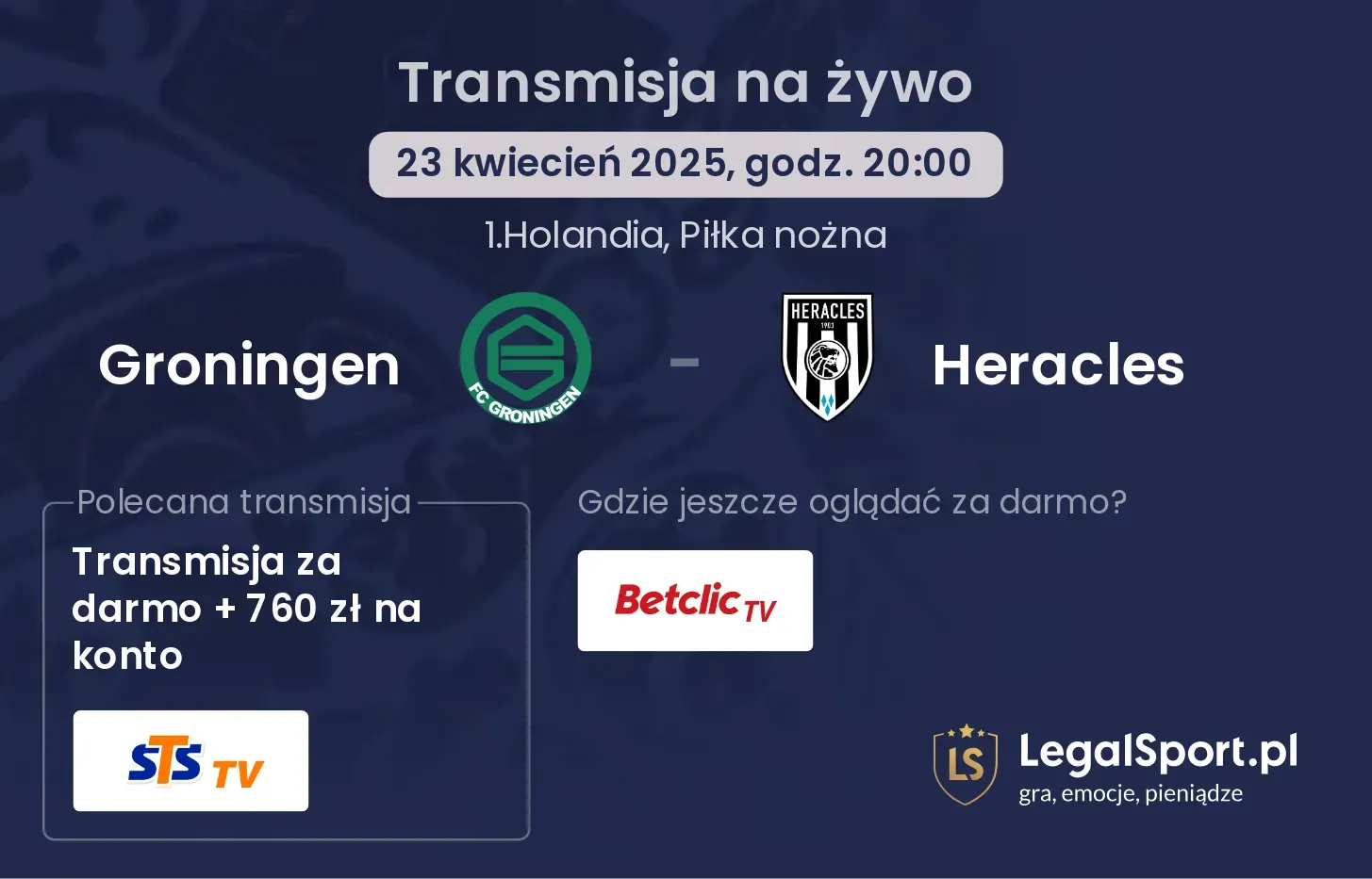 Groningen - Heracles gdzie oglądać?
