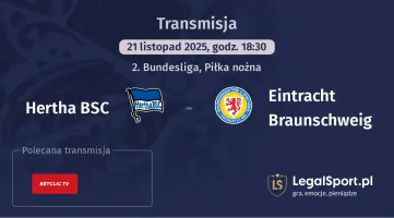 Hertha BSC - Eintracht Braunschweig gdzie oglądać? (21.11)