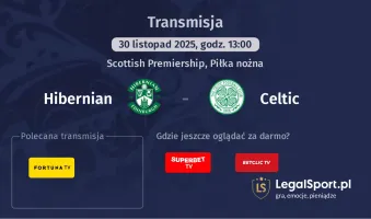 Hibernian - Celtic gdzie oglądać? (30.11)