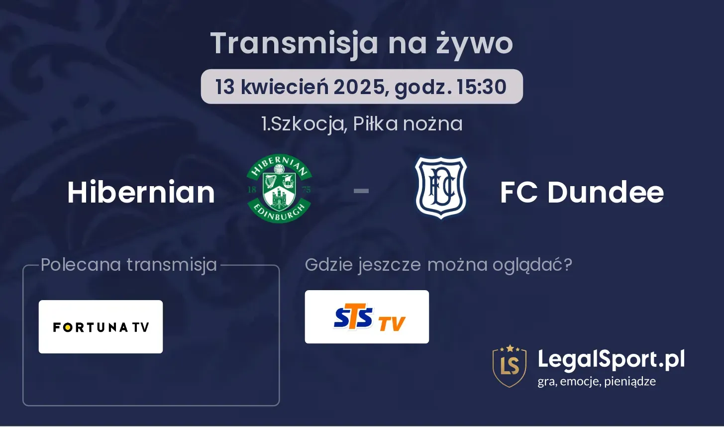 Hibernian - FC Dundee gdzie oglądać?