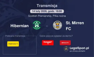 Hibernian - St. Mirren FC gdzie oglądać? (14.02)