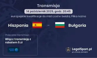 Hiszpania - Bułgaria gdzie oglądać?
