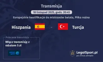 Hiszpania - Turcja gdzie oglądać? (18.11)