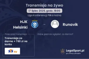 HJK Helsinki - Runavik gdzie oglądać?