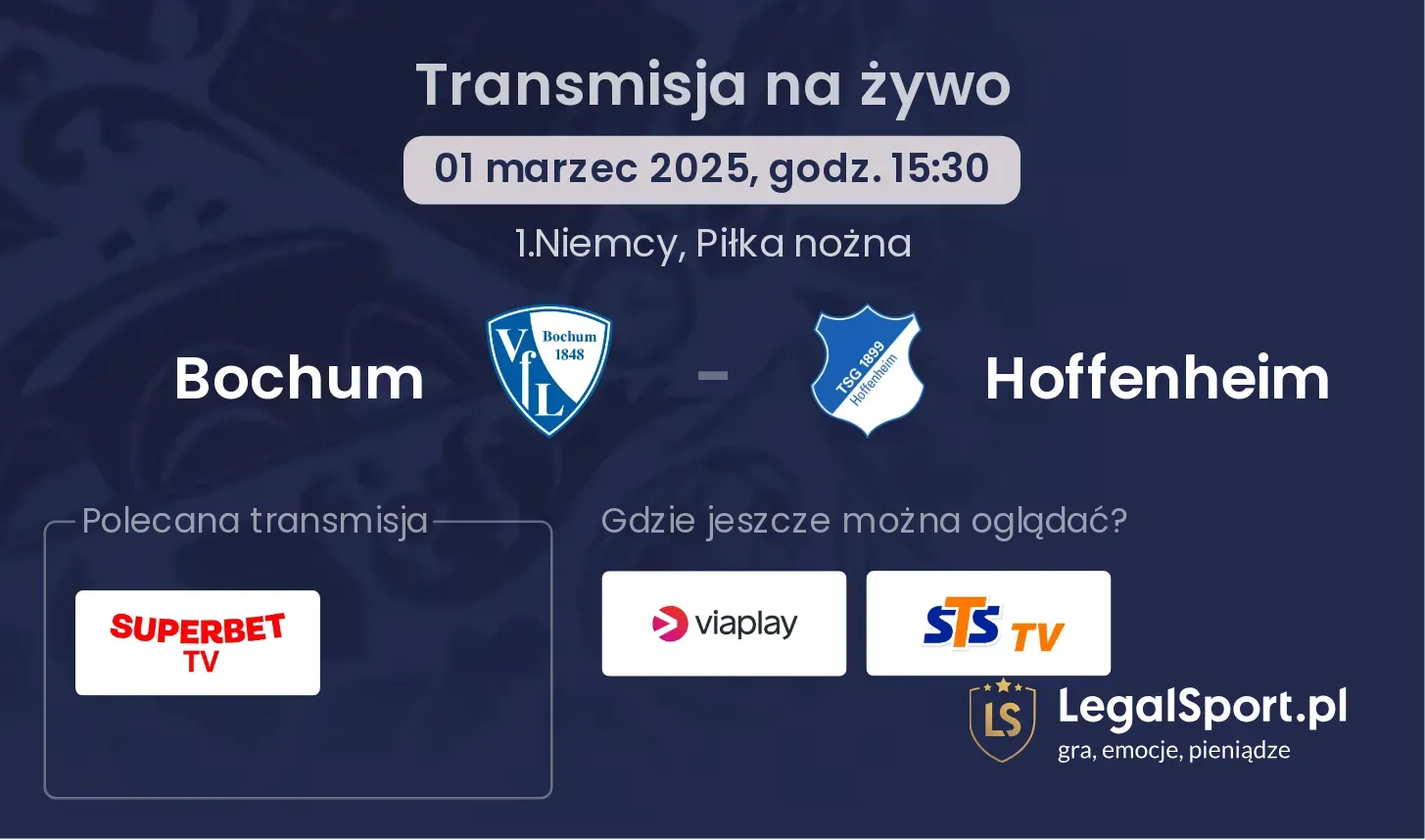 Bochum - Hoffenheim gdzie oglądać?