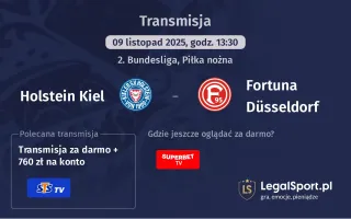Holstein Kiel - Fortuna Düsseldorf gdzie oglądać? (09.11)