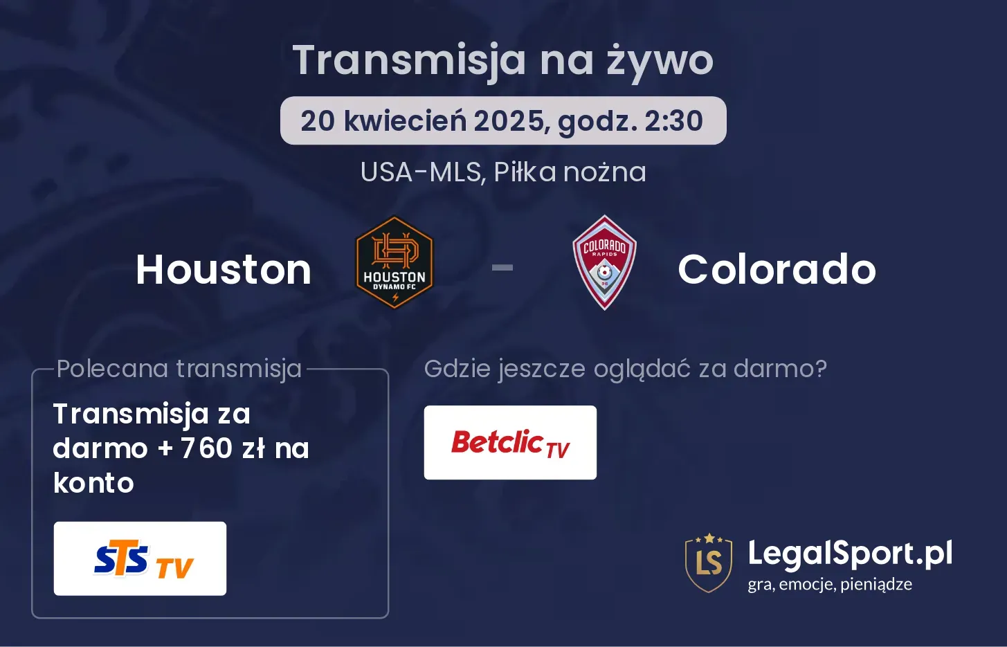 Houston - Colorado gdzie oglądać?